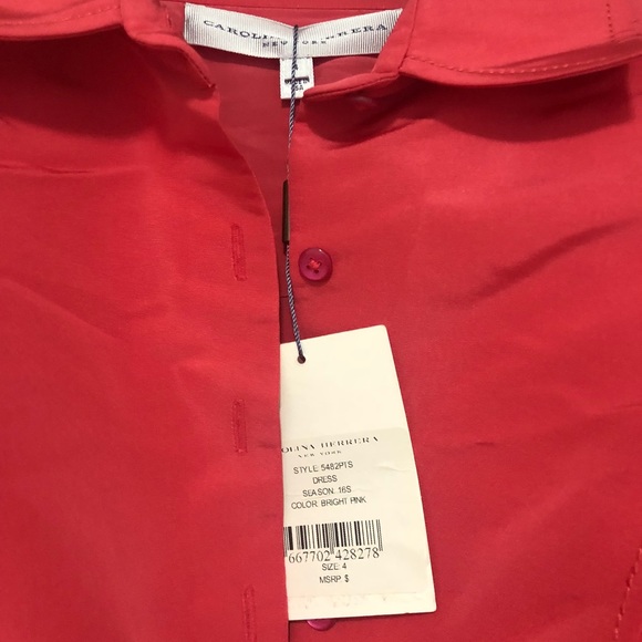 Carolina Herrera shirt dress! 100% silk - Picture 4 of 4